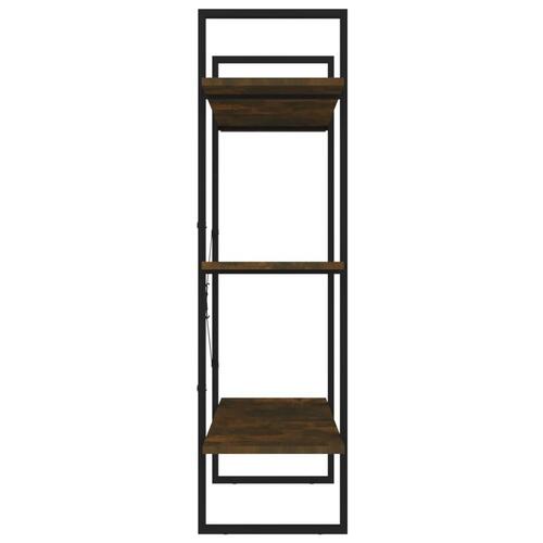 Bogreol 100x30x105 cm konstrueret træ røget egetræ