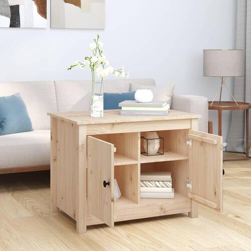 Sofabord 71x49x55 cm massivt fyrretræ