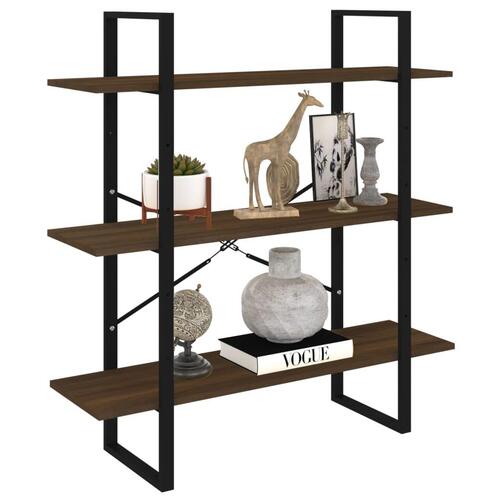 Bogreol 100x30x105 cm konstrueret træ sonoma-eg