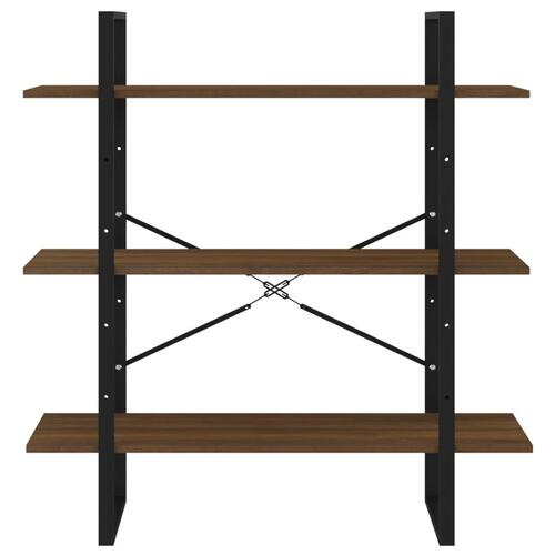 Bogreol 100x30x105 cm konstrueret træ sonoma-eg