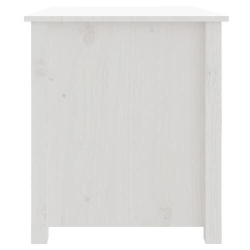Sofabord 71x49x55 cm massivt fyrretræ hvid