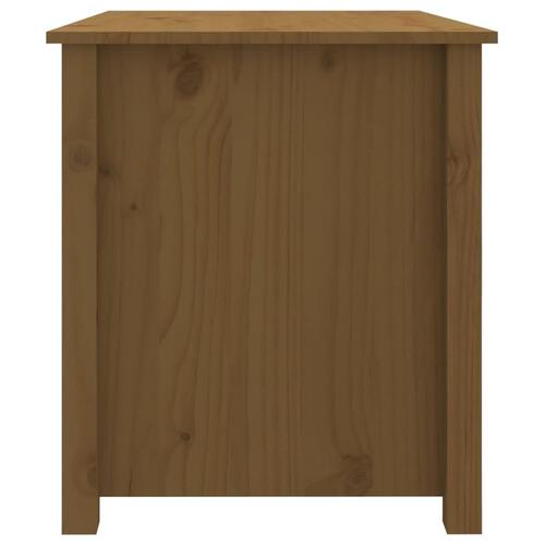 Sofabord 71x49x55 cm massivt fyrretræ gyldenbrun