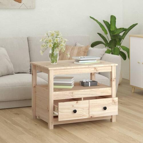 Sofabord 71x49x55 cm massivt fyrretræ