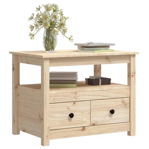 Sofabord 71x49x55 cm massivt fyrretræ