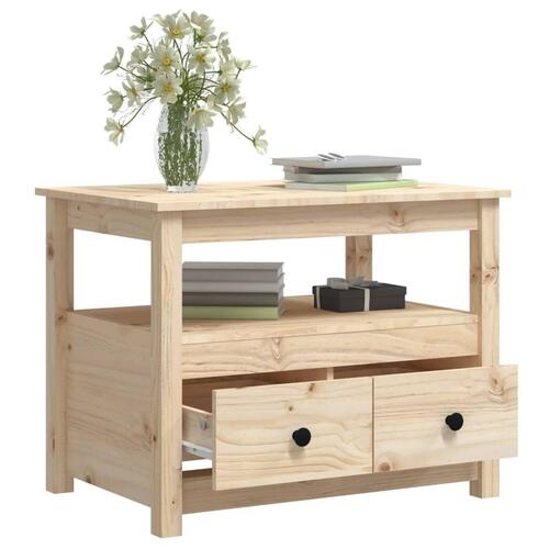 Sofabord 71x49x55 cm massivt fyrretræ