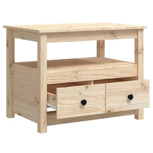 Sofabord 71x49x55 cm massivt fyrretræ