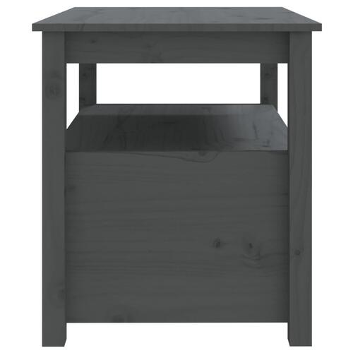 Sofabord 71x49x55 cm massivt fyrretræ grå