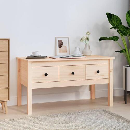 Sofabord 102x49x55 cm massivt fyrretræ