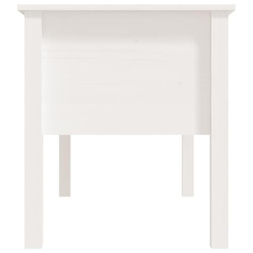 Sofabord 102x49x55 cm massivt fyrretræ hvid