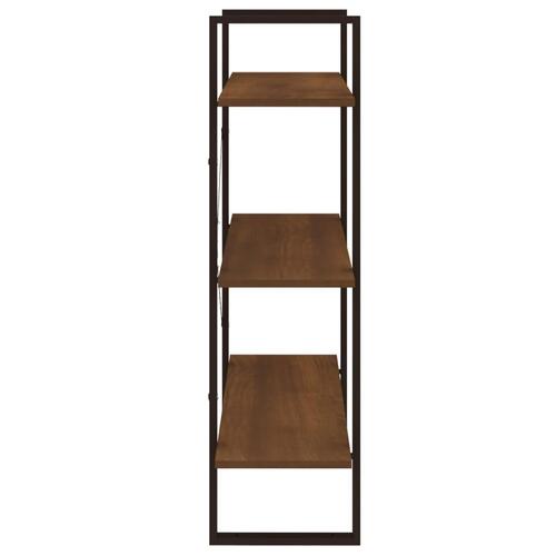Bogreol 80x30x105 cm konstrueret træ brun egetræsfarve