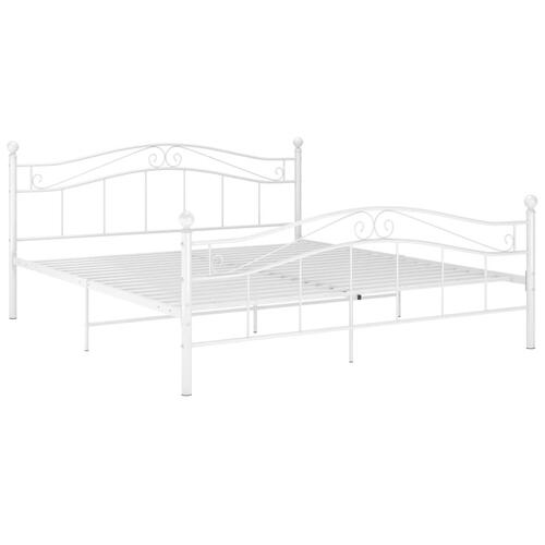 Sengestel 140x200 cm metal hvid