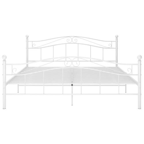 Sengestel 140x200 cm metal hvid