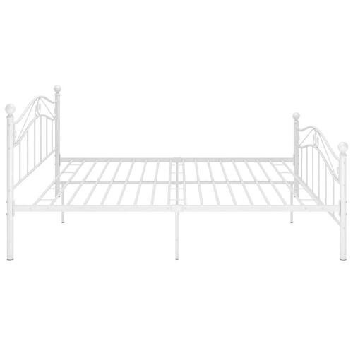 Sengestel 140x200 cm metal hvid