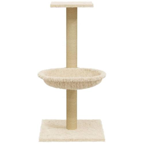 Kradsetræ med sisalkradsestolpe 74 cm cremefarvet