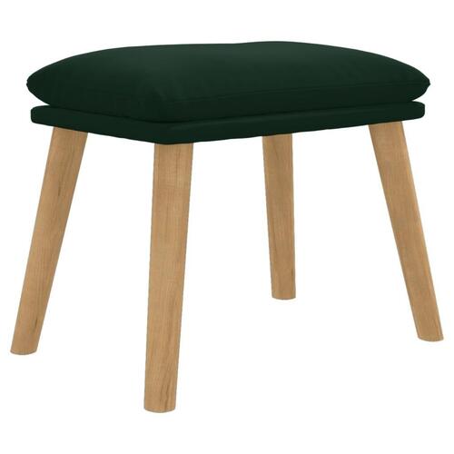 Fodskammel 45x29,5x35 cm fløjl mørkegrøn