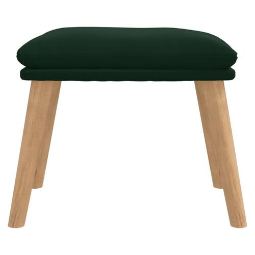 Fodskammel 45x29,5x35 cm fløjl mørkegrøn