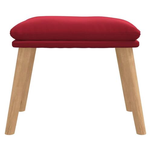 Fodskammel 45x29,5x35 cm fløjl vinrød