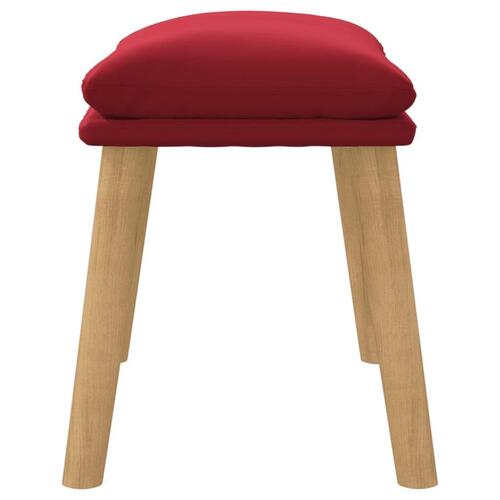 Fodskammel 45x29,5x35 cm fløjl vinrød