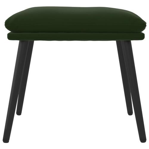 Fodskammel 45x29,5x35 cm fløjl mørkegrøn