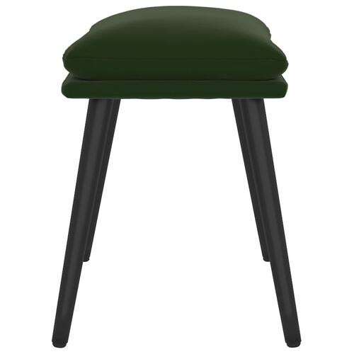 Fodskammel 45x29,5x35 cm fløjl mørkegrøn