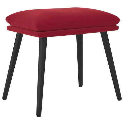 Fodskammel 45x29,5x35 cm fløjl vinrød