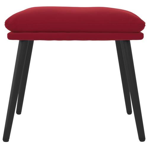 Fodskammel 45x29,5x35 cm fløjl vinrød