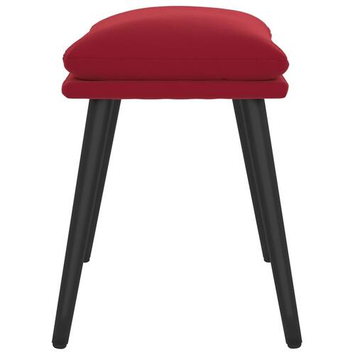 Fodskammel 45x29,5x35 cm fløjl vinrød