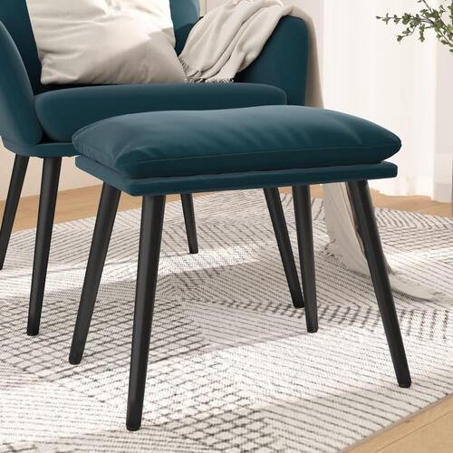 Fodskammel 45x29,5x35 cm fløjl blå