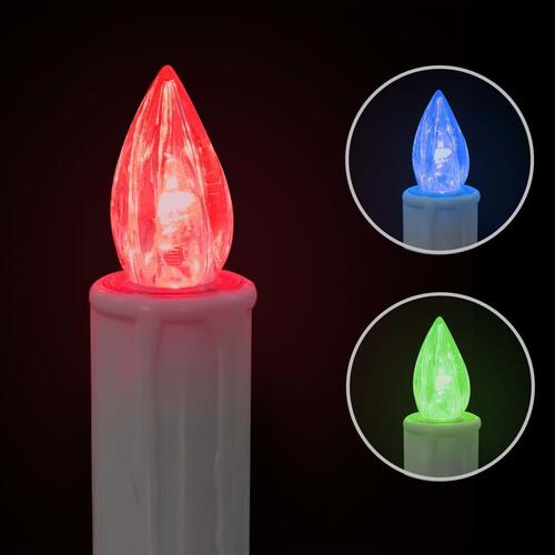 Trådløse LED-julelys med fjernbetjening 20 stk. RGB