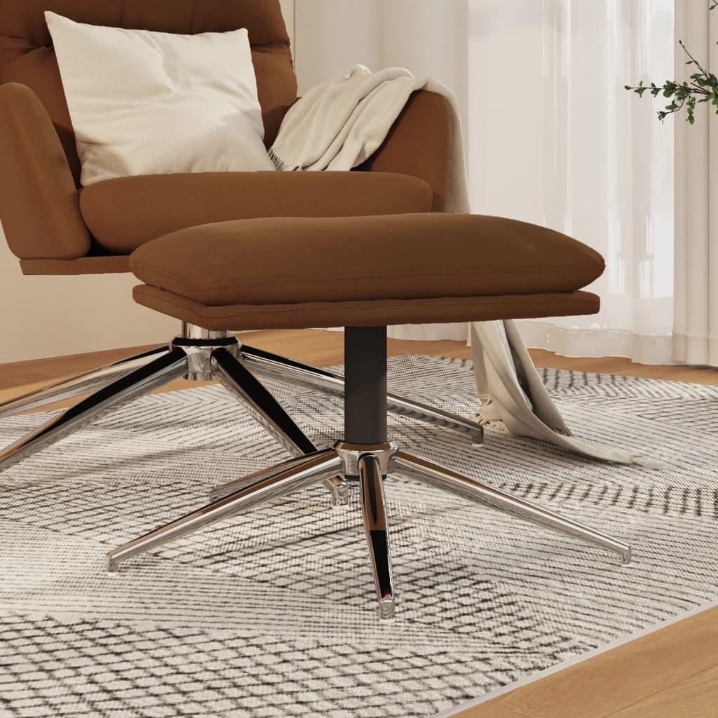 Fodskammel 60x60x35 cm mikrofiberstof brun