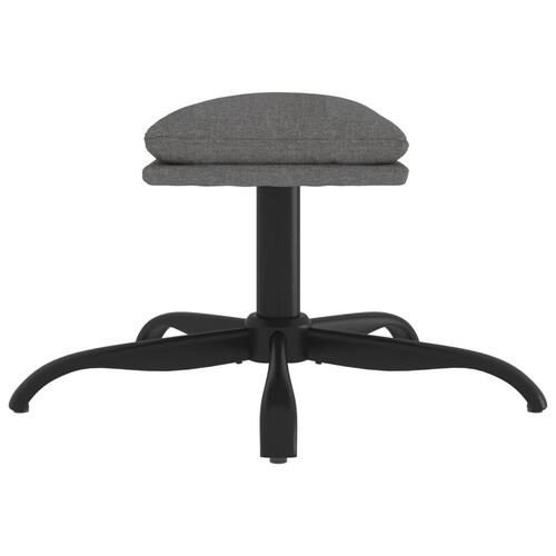 Fodskammel 60x60x36 cm stof lysegrå
