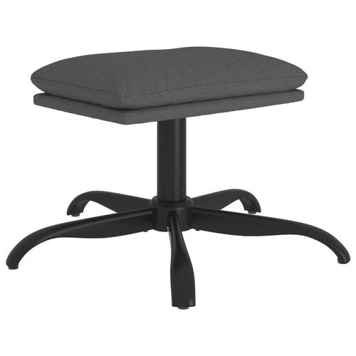 Fodskammel 60x60x36 cm stof mørkegrå