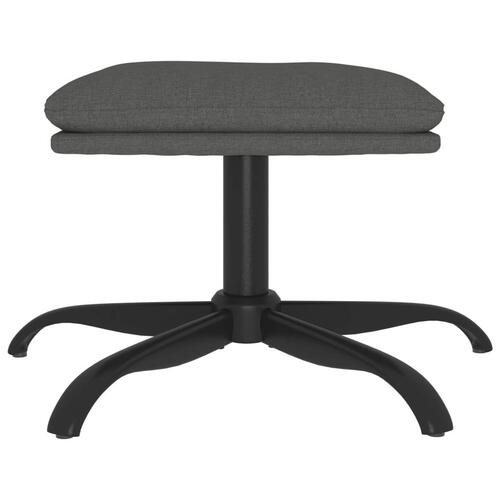 Fodskammel 60x60x36 cm stof mørkegrå