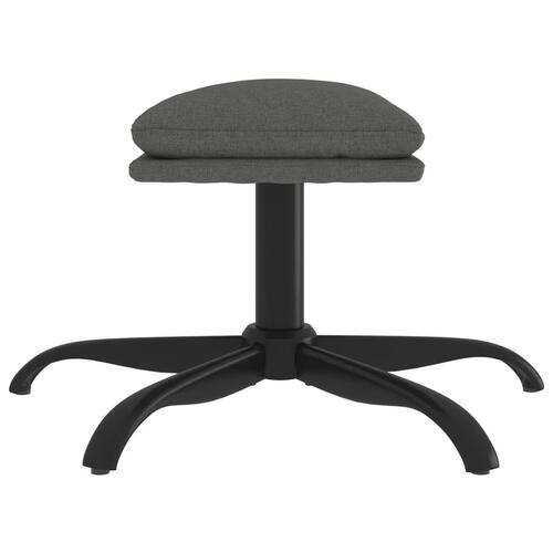 Fodskammel 60x60x36 cm stof mørkegrå
