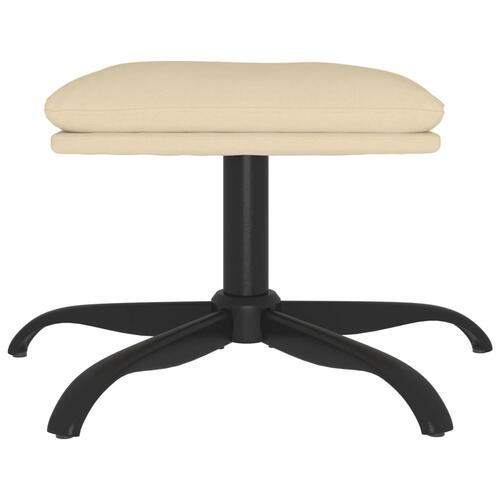 Fodskammel 60x60x36 cm stof cremefarvet