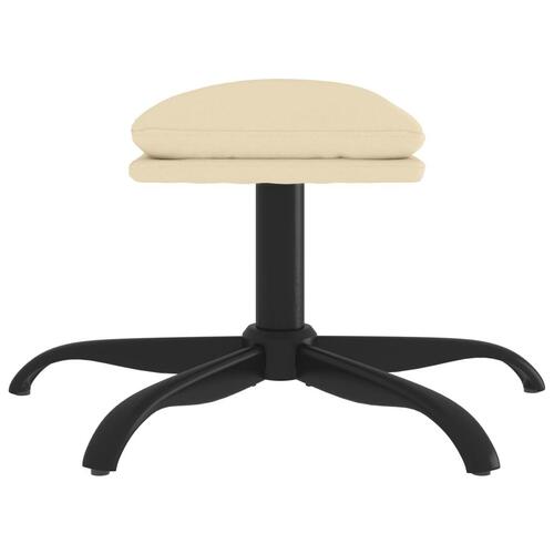 Fodskammel 60x60x36 cm stof cremefarvet
