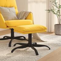 Fodskammel 60x60x36 cm stof sennepsgul
