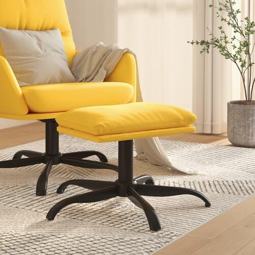 Fodskammel 60x60x36 cm stof sennepsgul