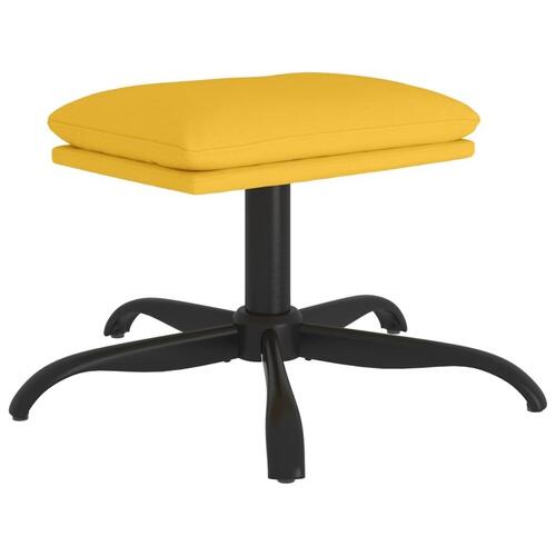 Fodskammel 60x60x36 cm stof sennepsgul