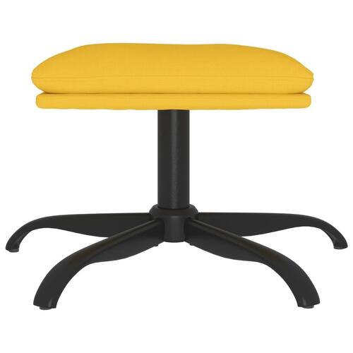 Fodskammel 60x60x36 cm stof sennepsgul