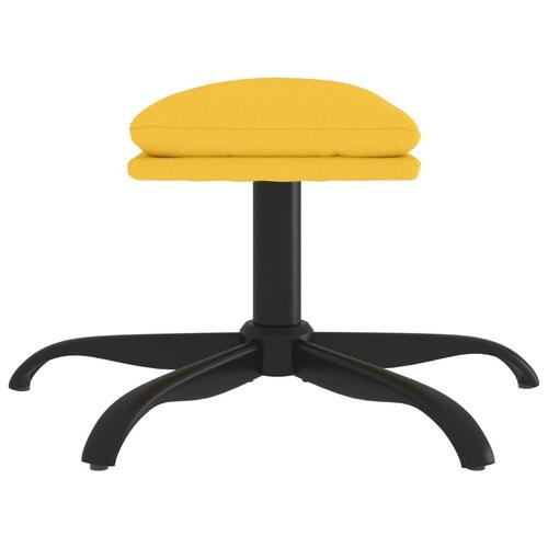 Fodskammel 60x60x36 cm stof sennepsgul