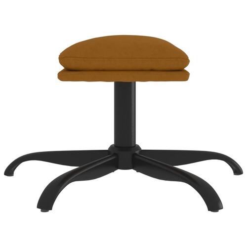 Fodskammel 60x60x36 cm fløjl brun