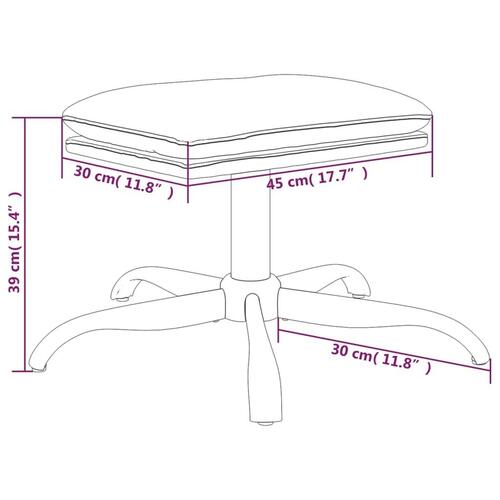 Fodskammel 60x60x36 cm fløjl brun