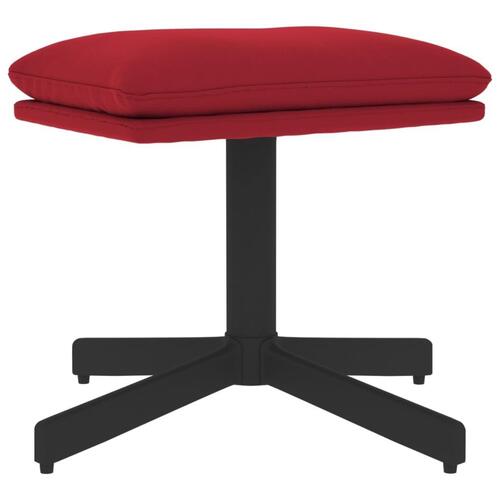 Fodskammel 60x60x36 cm fløjl vinrød