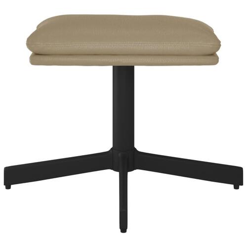Fodskammel 60x60x36 cm kunstlæder cappuccino