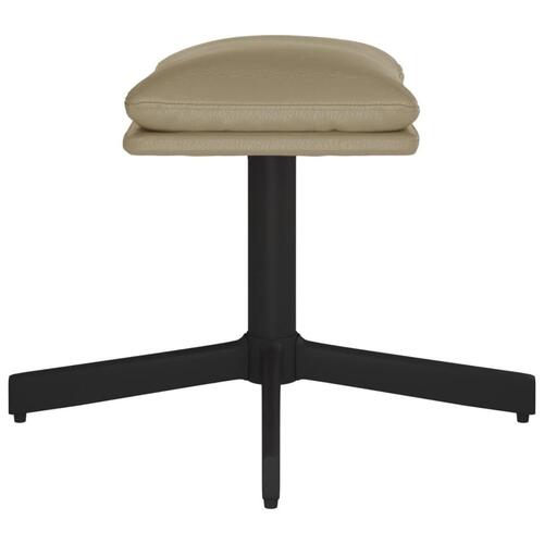 Fodskammel 60x60x36 cm kunstlæder cappuccino