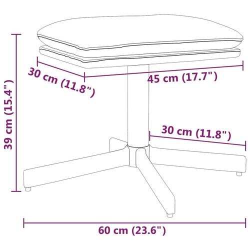 Fodskammel 60x60x36 cm kunstlæder cappuccino