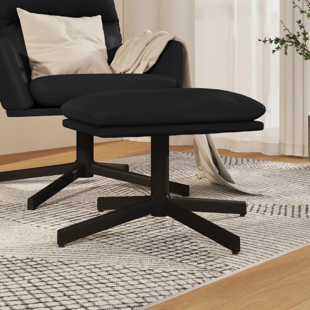 Fodskammel 45x29,5x39 cm skinnende kunstlæder sort
