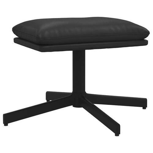 Fodskammel 45x29,5x39 cm skinnende kunstlæder sort