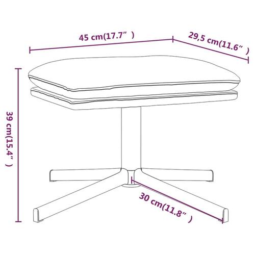 Fodskammel 45x29,5x39 cm skinnende kunstlæder sort